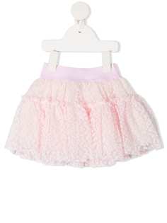 Monnalisa пышная юбка с фактурным леопардовым узором