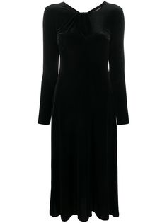 Emporio Armani бархатное платье миди