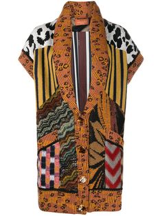 Missoni пальто с контрастной вставкой