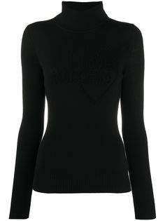 Love Moschino джемпер с фактурным логотипом