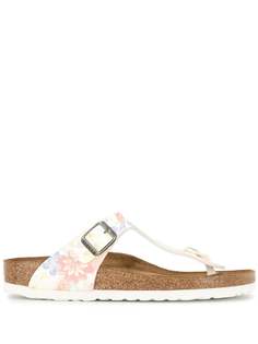 Birkenstock сандалии Gizeh с цветочным принтом
