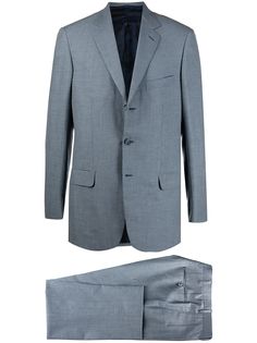 Brioni костюм с однобортным пиджаком в клетку гингем