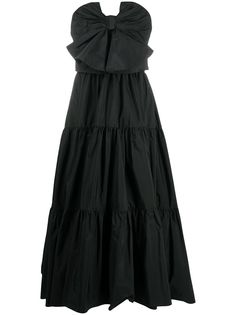 RedValentino атласное платье миди с бантом