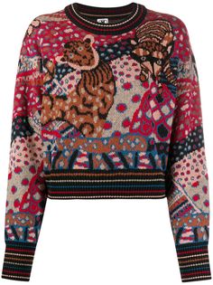 Missoni джемпер вязки интарсия с круглым вырезом