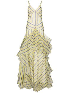 Rosie Assoulin Watercolour Stripe tiered gown