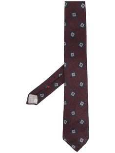 Delloglio diamond print silk tie