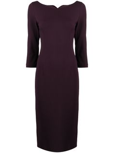 Goat Hilton sweetheart-neck midi dress