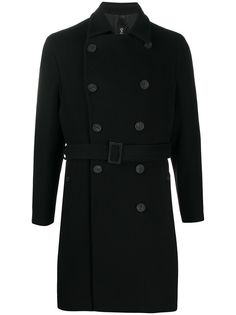 Hevo double breasted belted trench coat