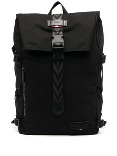 Bally foldover logo backpack