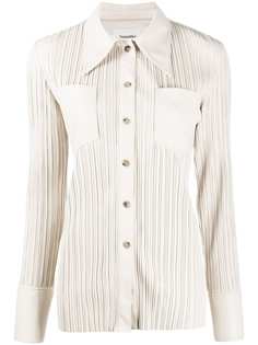 Nanushka Blaine box-pleated top