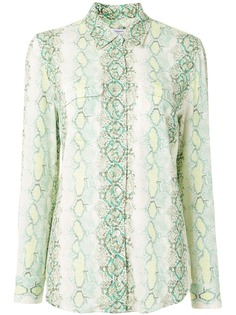 Equipment snake print button-up shirt