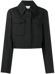 Lemaire cropped structured wool jacket