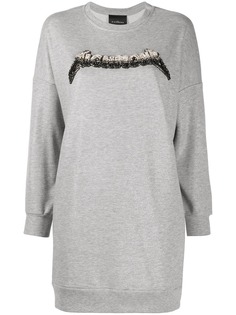 John Richmond long embellished-logo sweatshirt