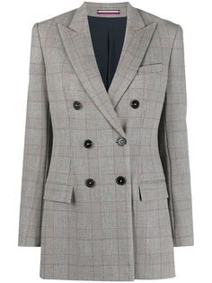 Tommy Hilfiger double breasted check blazer