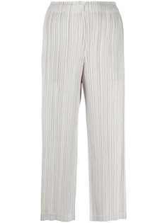 Issey Miyake cropped plissé trousers