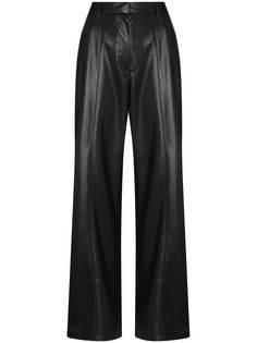 Nanushka wide-leg faux-leather trousers