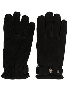 Lardini logo detail lambskin gloves