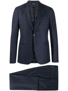 Z Zegna check single-breasted suit