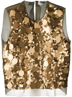 Maison Rabih Kayrouz sequin-embellished silk top