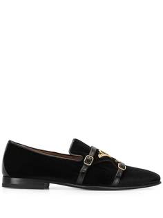 Malone Souliers embroidered buckled loafers