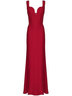 Alexander McQueen plunge neck evening gown