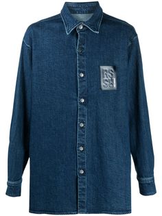 Raf Simons longline denim shirt