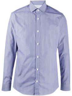 Z Zegna striped pointed-collar shirt