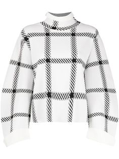 Stella McCartney checked high-neck jumper