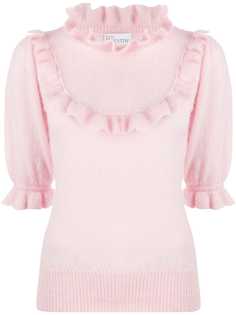 RedValentino ruffle-trim knitted top