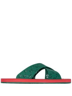 Gucci GG Supreme print flat sandals