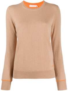 Tory Burch contrast-trimmed cashmere jumper