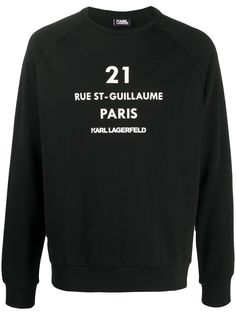 Karl Lagerfeld logo-print raglan sleeve sweatshirt