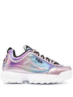 Fila iridescent lace-up trainers