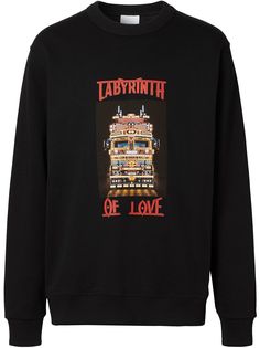 Burberry slogan print cotton sweatshirt
