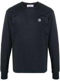 Stone Island толстовка с нашивкой-логотипом