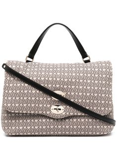 Zanellato Postina large logo-print tote bag