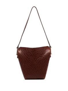 Lemaire brown mini folded leather tote bag