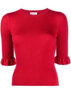 RedValentino ribbed knitted top