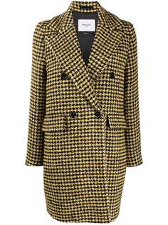 Paltò houndstooth double-breasted coat