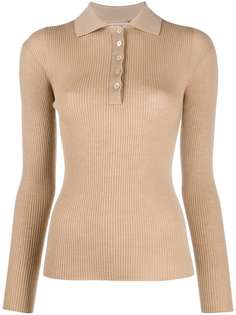 Twin-Set ribbed polo top