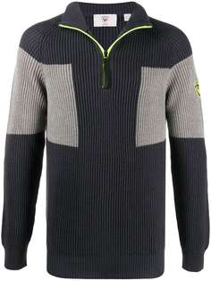 Rossignol contrast panel ribbed jumper