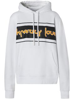 Burberry slogan print hoodie