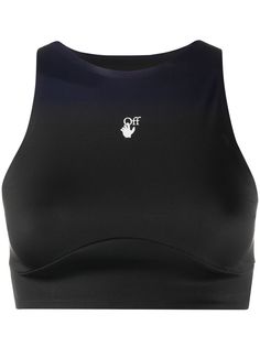 Off-White logo print crop top