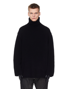 Шерстяной свитер с высоким воротом Yohji Yamamoto