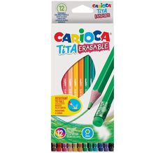 Набор цветных карандашей Carioca Tita erasable шестигран. 12 цв.