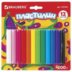 Пластилин BRAUBERG 12 цветов 200г (103350)