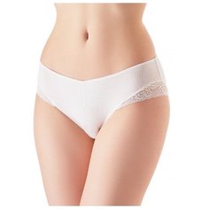 Lowry Трусы бикини с кружевными вставками, размер XL, молочный