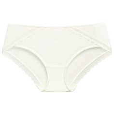 Lowry Трусы бикини средней посадки с кружевом, размер S, белый
