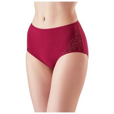Lowry Трусы слипы макси с кружевными вставками, размер XL, винный
