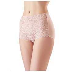 Lowry Трусы слипы макси с кружевом, размер XXL, пудровый